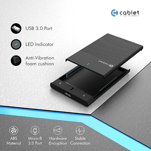 Cablet 2.5 inch SATA USB-A (Regular) External Enclosure - Image 7