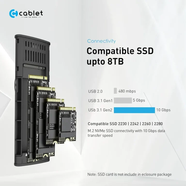 Cablet M.2 PCle NVMe SSD Enclosure Photo2