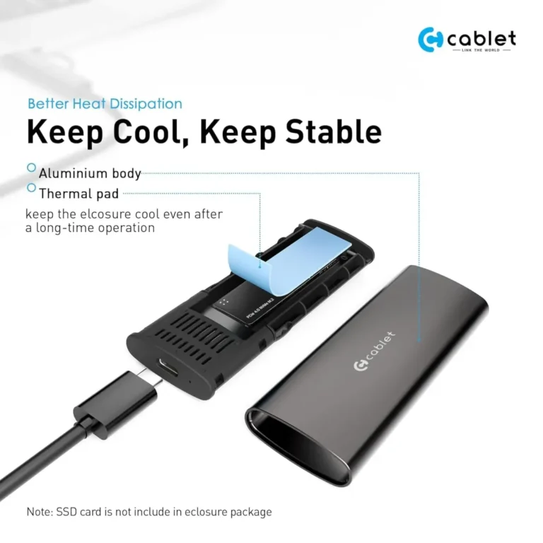 Cablet M.2 PCle NVMe SSD Enclosure Photo3
