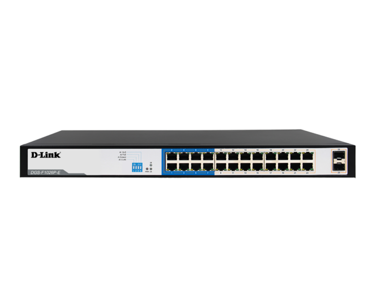 D-Link DGS-F1026P-E 24GE PoE + 2 SFP Ports 250m PoE Switch
