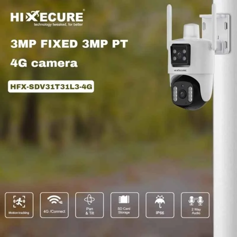 HiXecure HFX-SDV31T31L3-4G 3MP Solar Camera