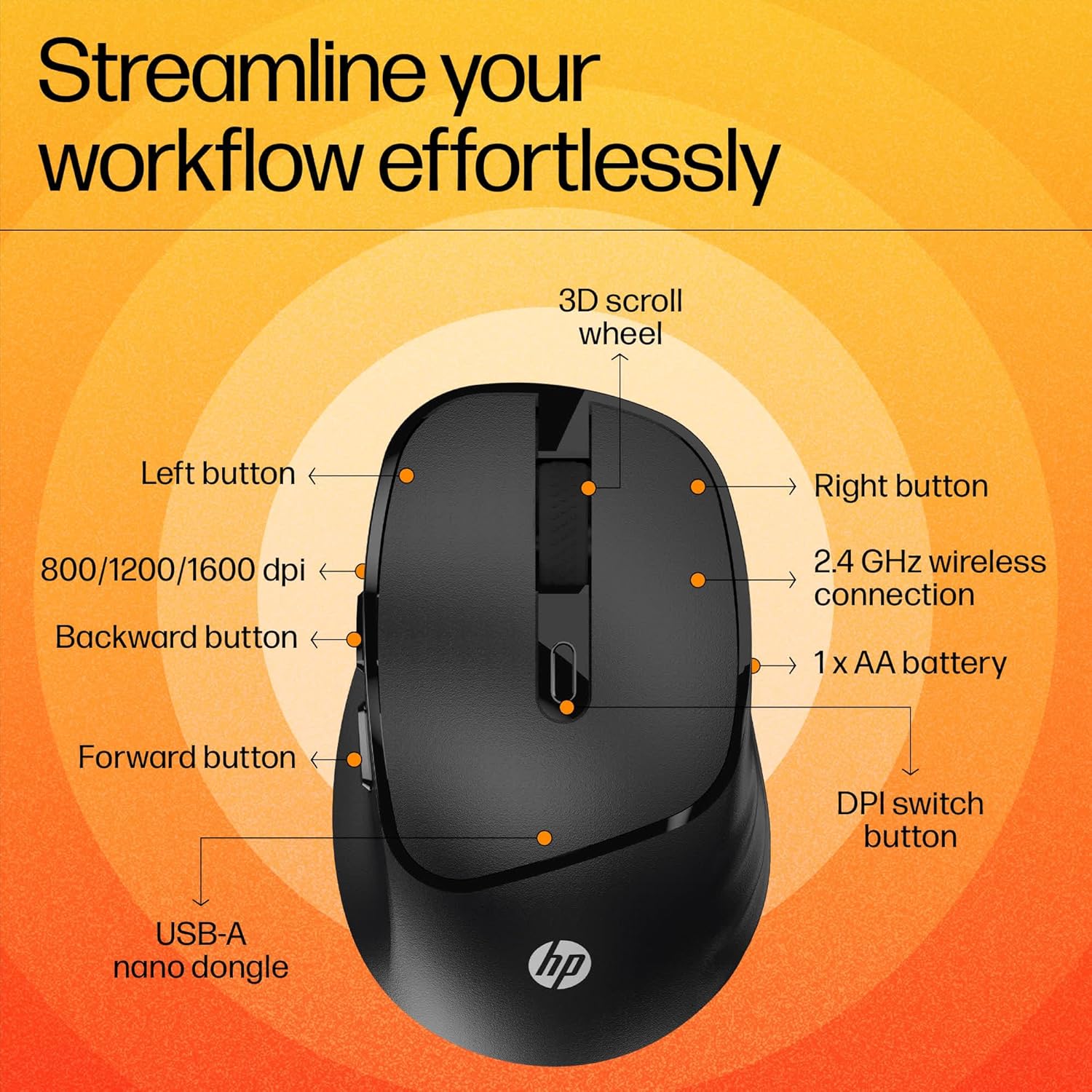 HP M120 wireless mouse - Image 3