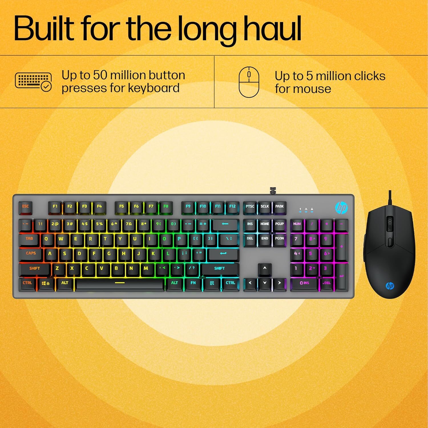 HP KM300F Wired USB Gaming Combo Keyboard Mouse - Image 7