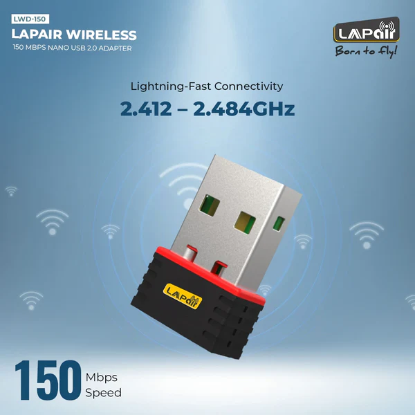Lapcare 150Mbps Nano Laptop USB Wi-Fi Adapter.