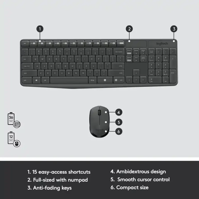 Logitech MK235 Wireless Keyboard Mouse Combo