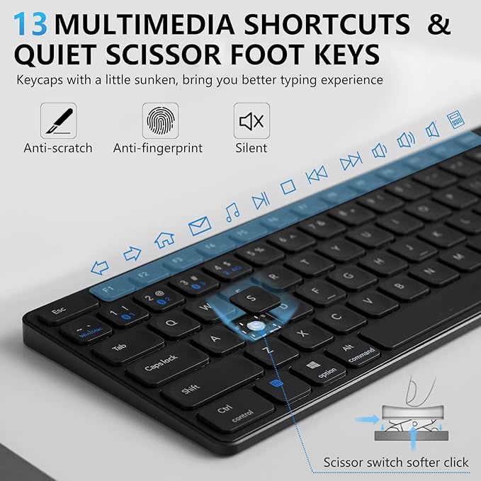 Rapoo 9350M Bluetooth Keyboard Mouse Combo - Image 2