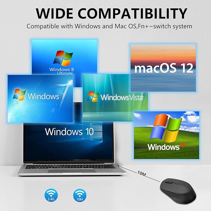 Rapoo 9350M Bluetooth Keyboard Mouse Combo - Image 4