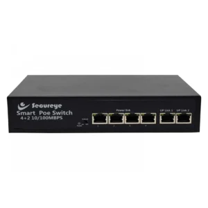 Secureye S-4FE-2UE-LD 4 Port Poe Switch Front