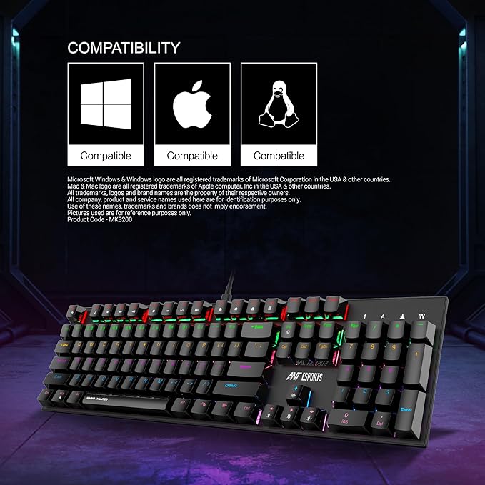 ANT KM3200V2 Multicolor Backlit USB Keyboard - Image 5
