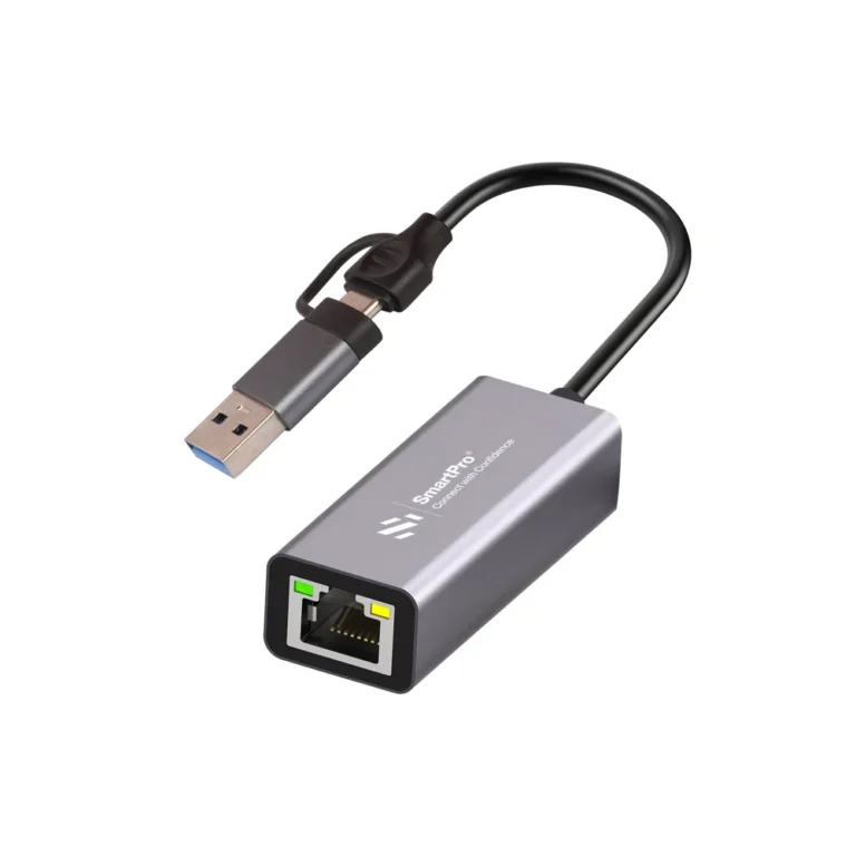 SmartPro SP-K403 USB/Type-C Ethernet Adapter Front