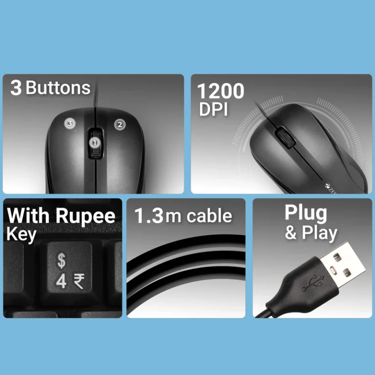 Zebronics Zeb Judwaa 850 USB Keyboard Mouse Combo Mouse