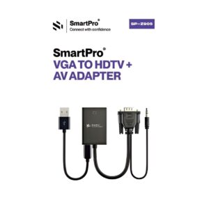 SmartPro VGA to HDMI+AV Adapter Box