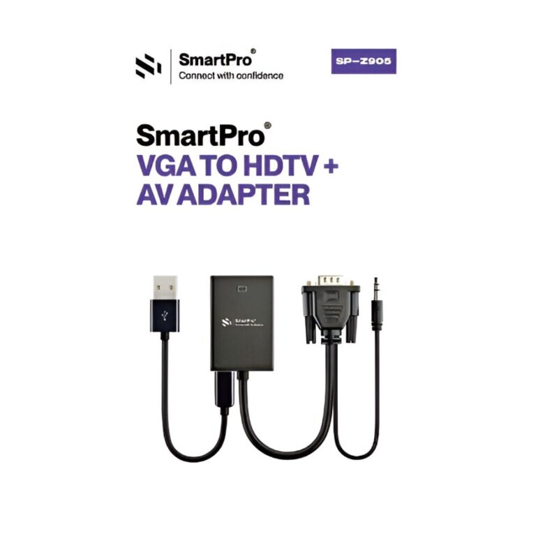 SmartPro VGA to HDMI+AV Adapter Box