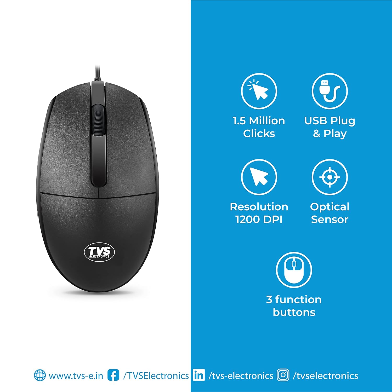 TVS champ M120 wired mouse